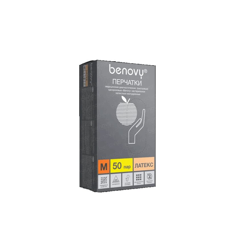 Изображение товара PL Перчатки латексные нестерильные неопудренные р.M 50 пар