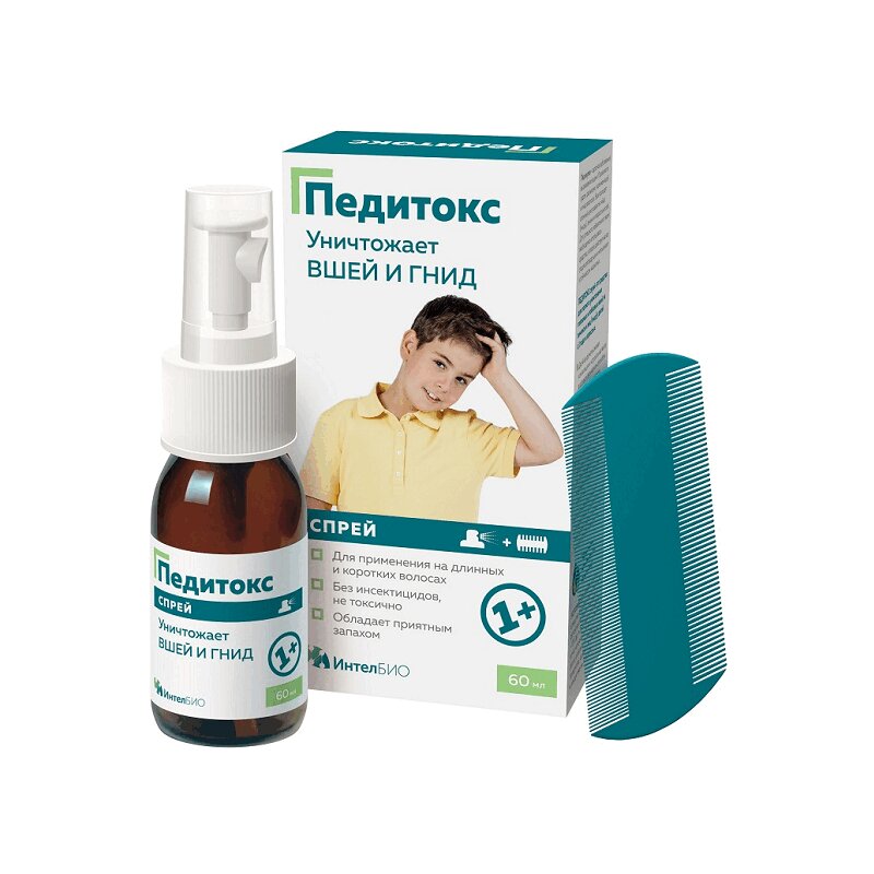 Изображение товара Педитокс спрей от вшей 60 мл безопасное средство для детей и взрослых