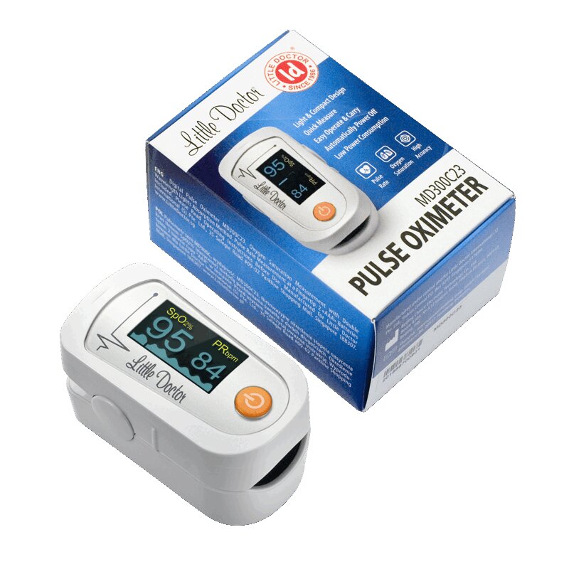 Изображение товара Пульсоксиметр Little Doctor MD300C23 напалечный для измерения кислорода и пульса
