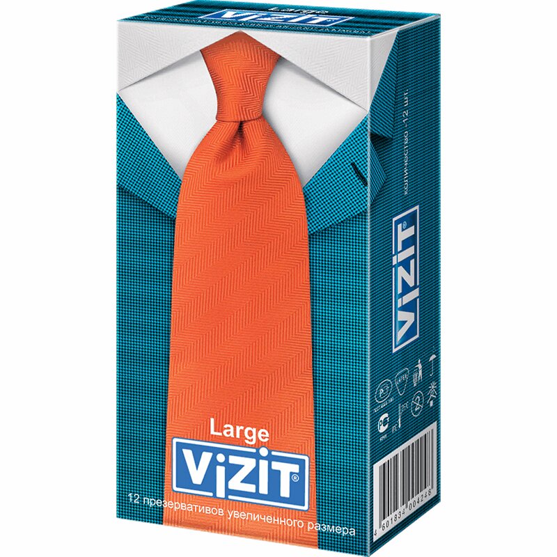 Изображение товара Презервативы увеличенного размера Vizit Ларч 12 шт высокое качество Германия