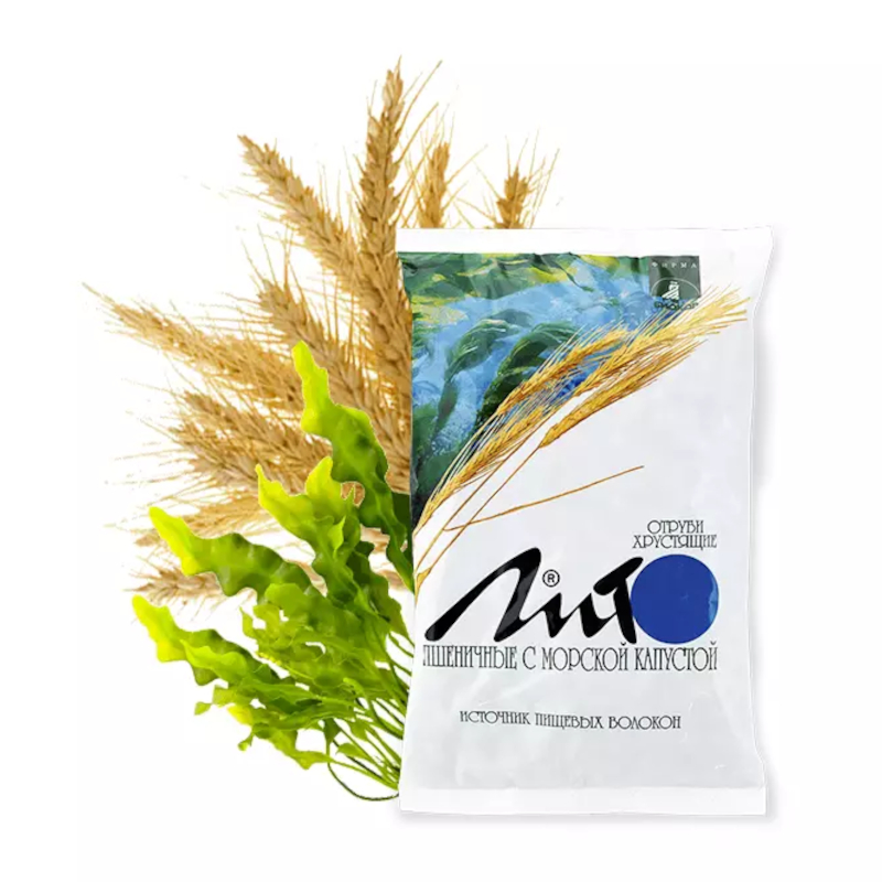 Изображение товара Лито Отруби хрустящие с кальцием и морской капустой 200 г полезная добавка