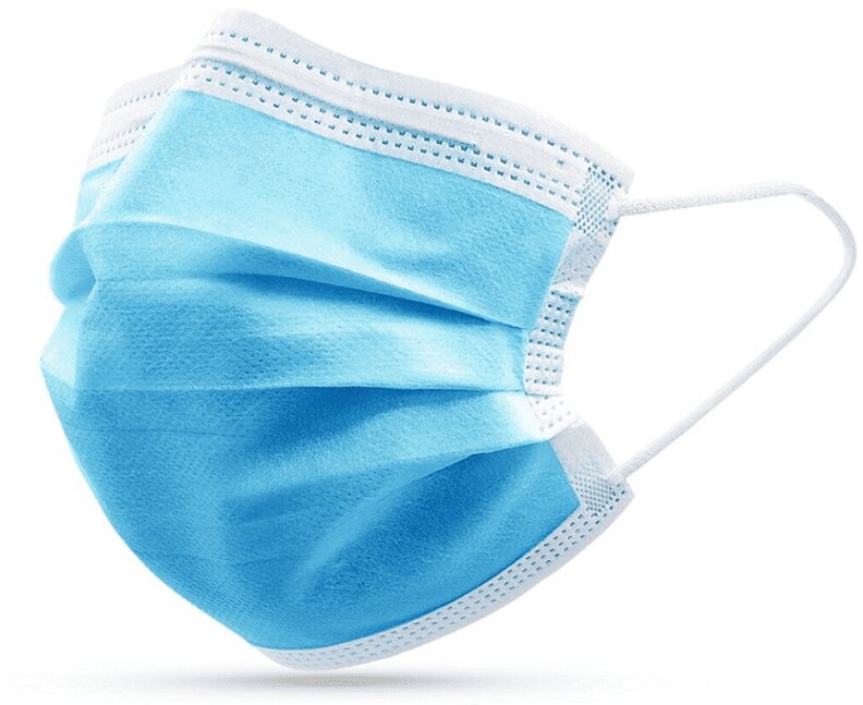 Изображение товара Маска медицинская трехслойная на резинках 10 шт