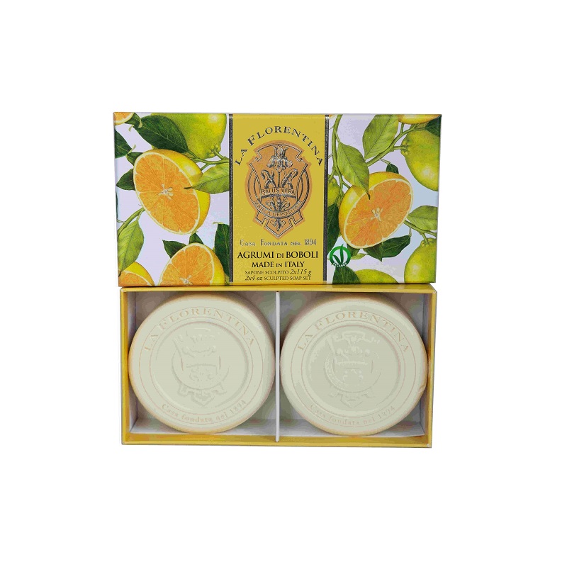 Изображение товара Туалетное мыло La Florentina 115 г 2 шт цитрус натуральное Italian подарочное