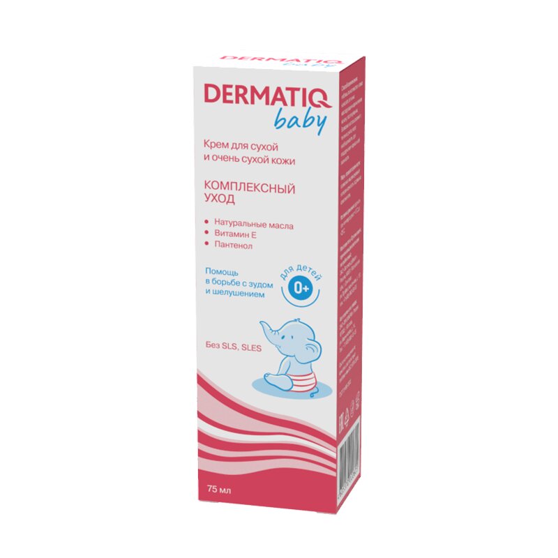 Изображение товара Детский крем для сухой кожи Dermatiq Baby 75 мл увлажнение и защита