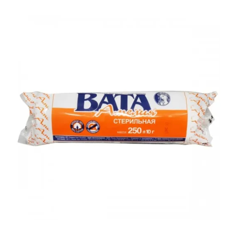 Изображение товара Амелия Вата медицинская стерильная 250 г - Высококачественная хлопковая вата