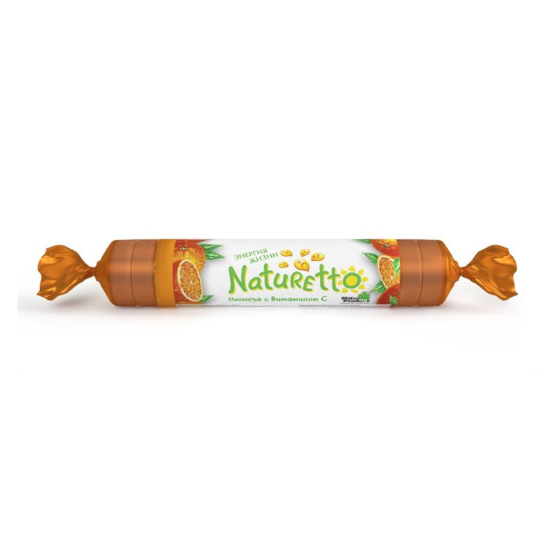 Изображение товара Глюкоза с Витамином C жевательные таблетки апельсин 17 шт Naturetto