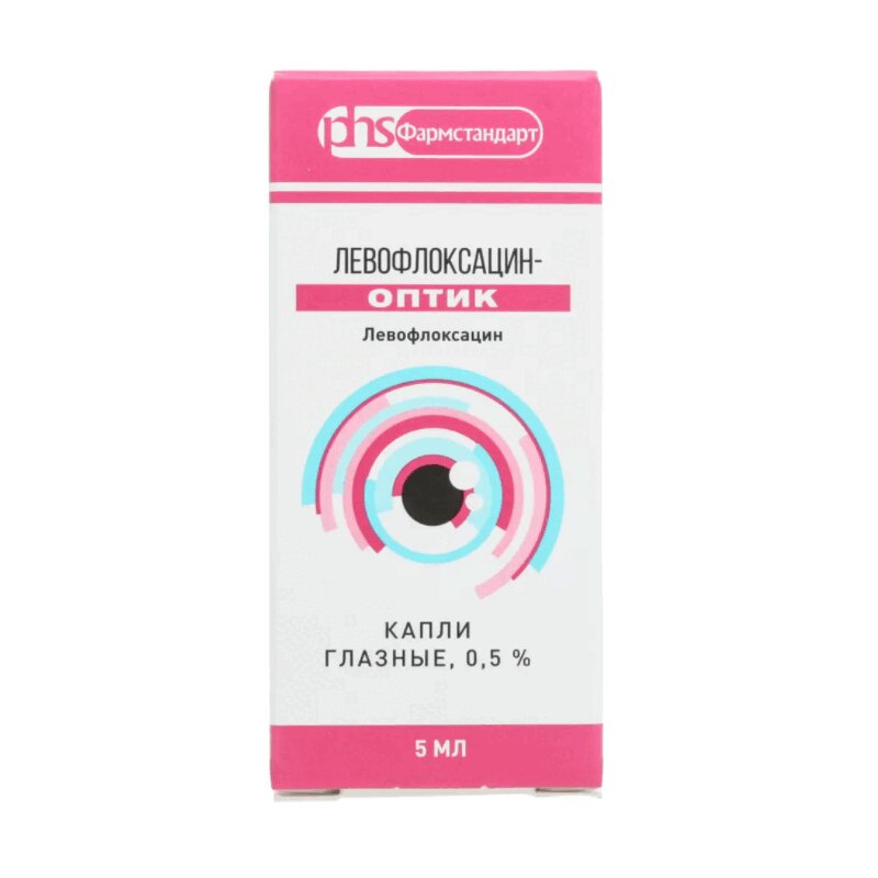 Изображение товара Глазные капли Левофлоксацин-Оптик 0,5% 5 мл - лечение бактериальных инфекций