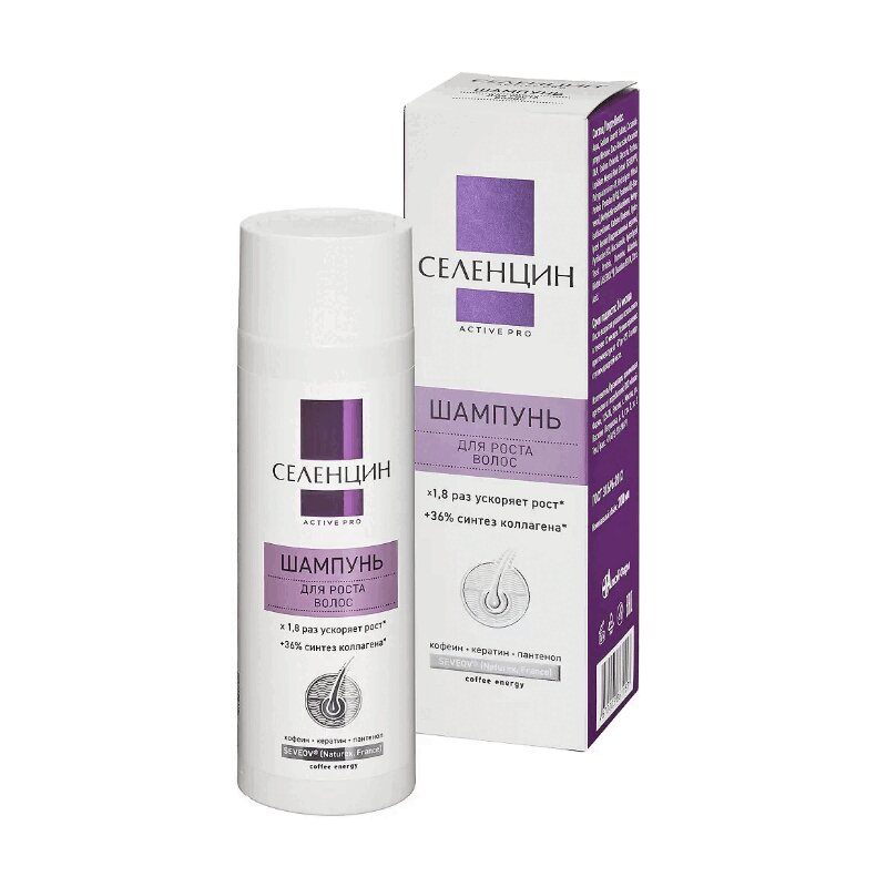 Изображение товара Селенцин шампунь для роста волос 200 мл укрепляющий и стимулятивный