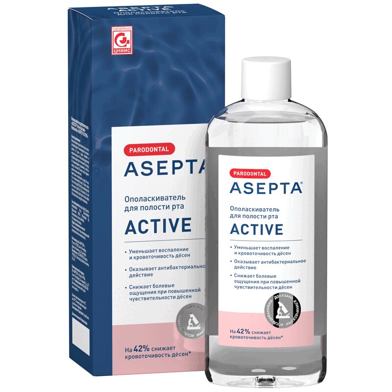 Изображение товара Асеpta Active Ополаскиватель для полости рта для воспаления и кровоточивости 250 мл