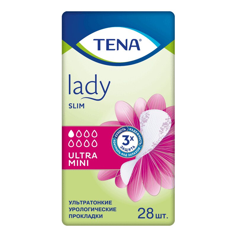 Изображение товара TENA Lady Slim Ultra Mini прокладки 28 шт для капельного недержания