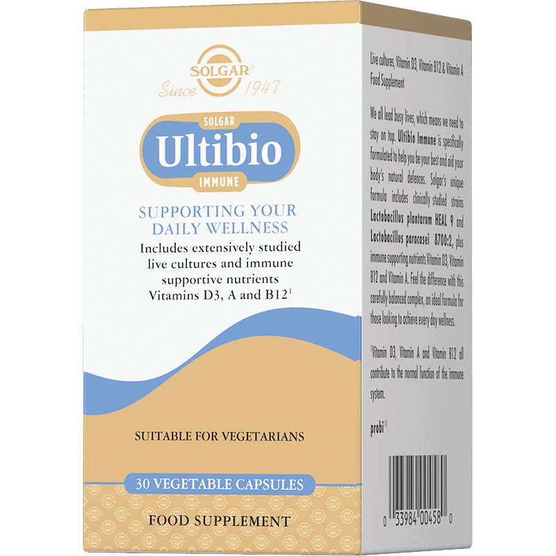 Изображение товара Solgar Ультибио-Иммун капсулы 30 шт для поддержки иммунитета натуральный препарат