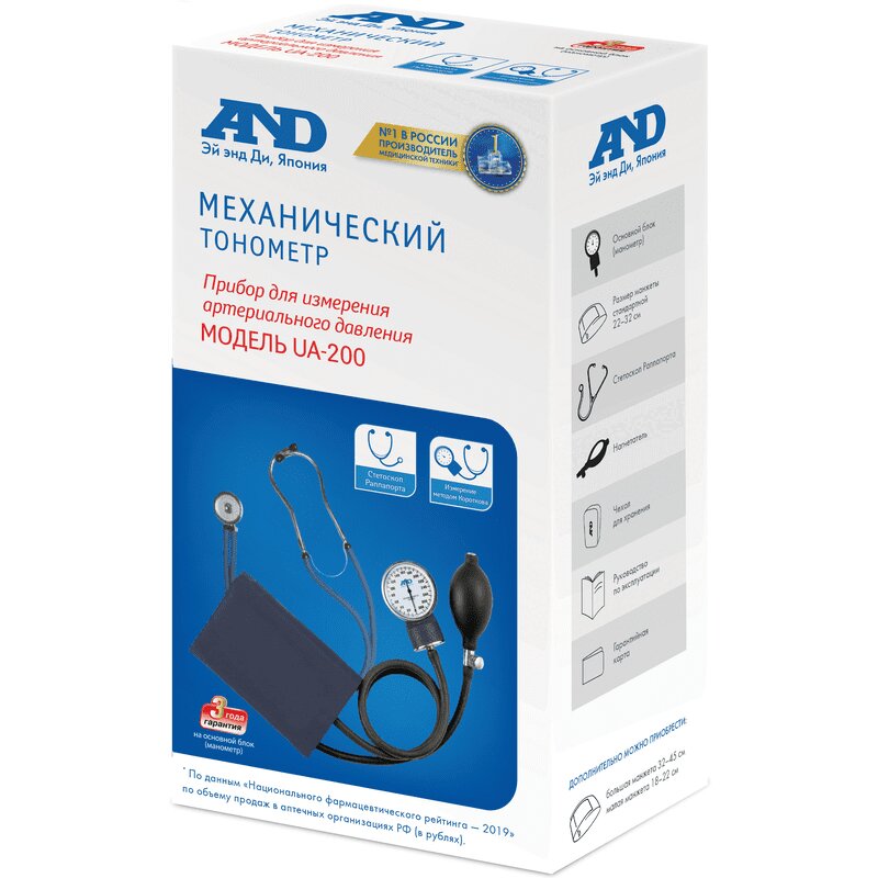Изображение товара AND Тонометр механический UA-200: точность и качество для вашего здоровья