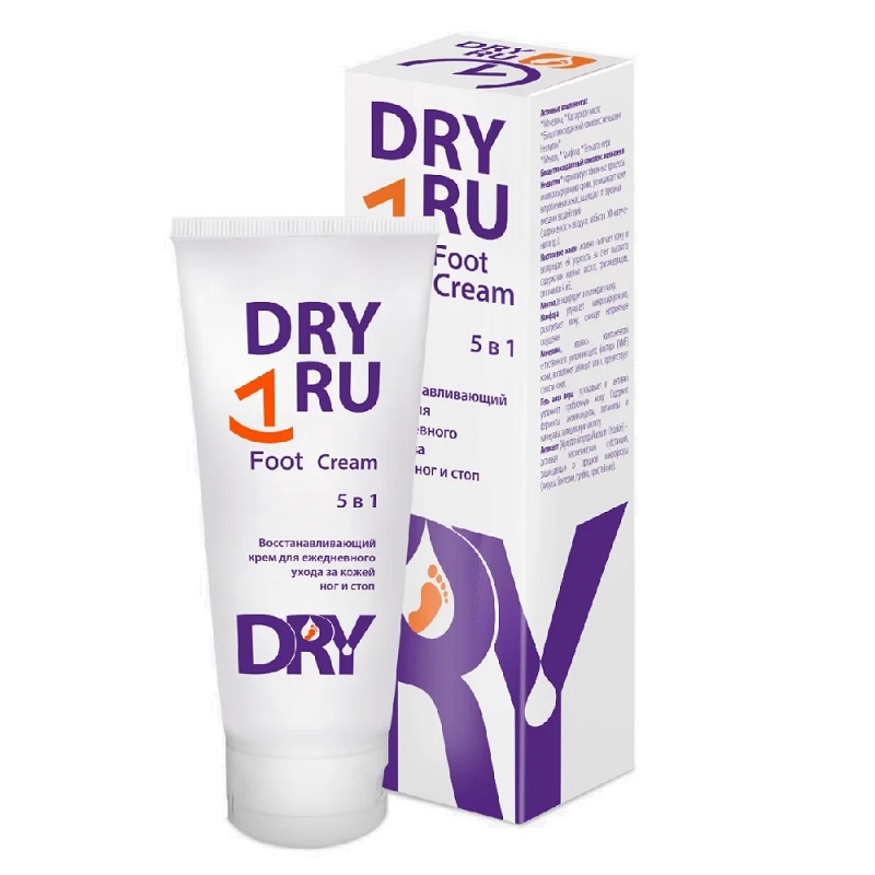 Изображение товара DRY RU Foot Cream 5в1 Восстанавливающий крем для ног 75 мл