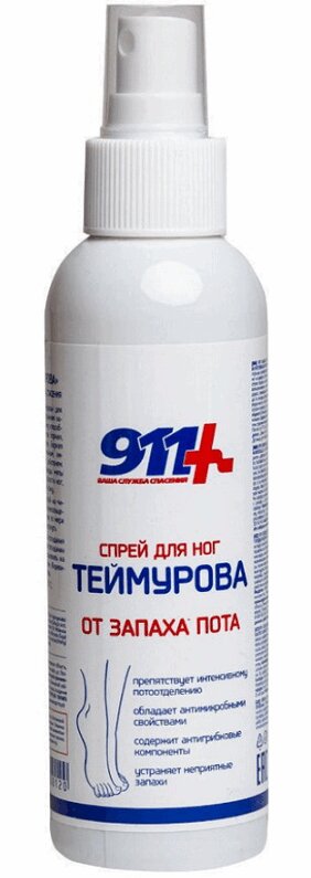 Изображение товара 911 Теймурова спрей для ног от запаха и пота 150 мл