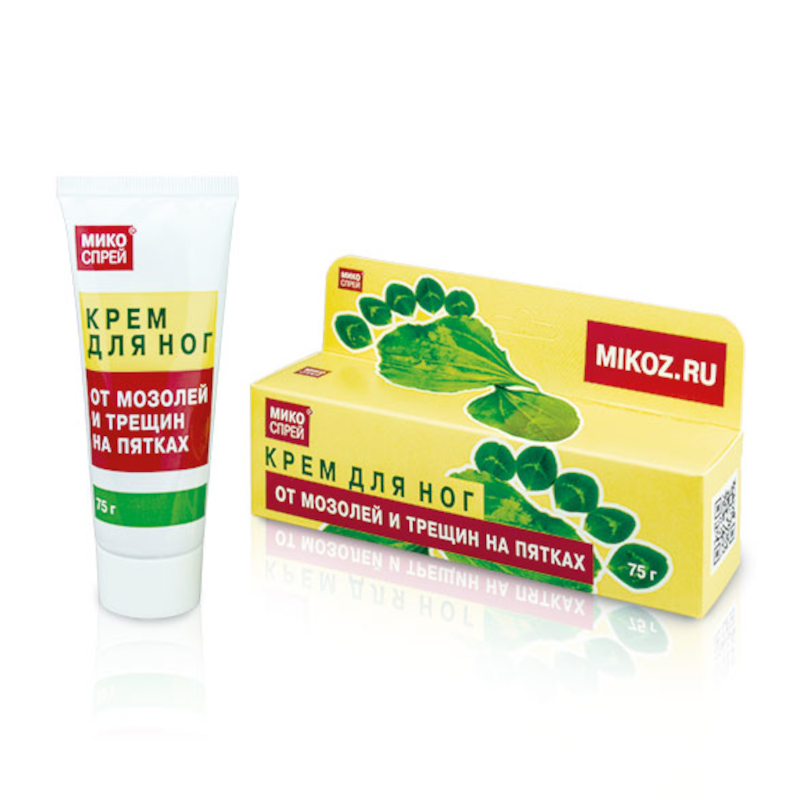 Изображение товара Микоспрей крем для ног от мозолей и трещин 75 мл