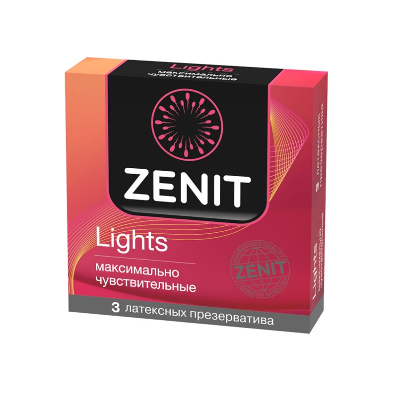 Изображение товара Презервативы Zenit Lights гладкие анатомические 3 шт для защиты и удовольствия