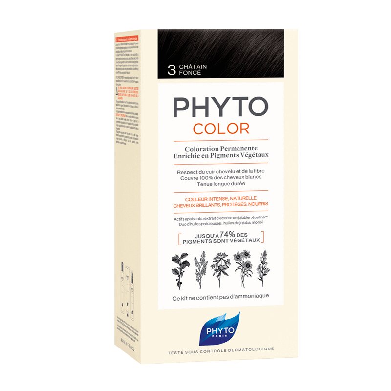 Изображение товара Phyto Колор Крем-краска для волос Тон 3 Темный шатен