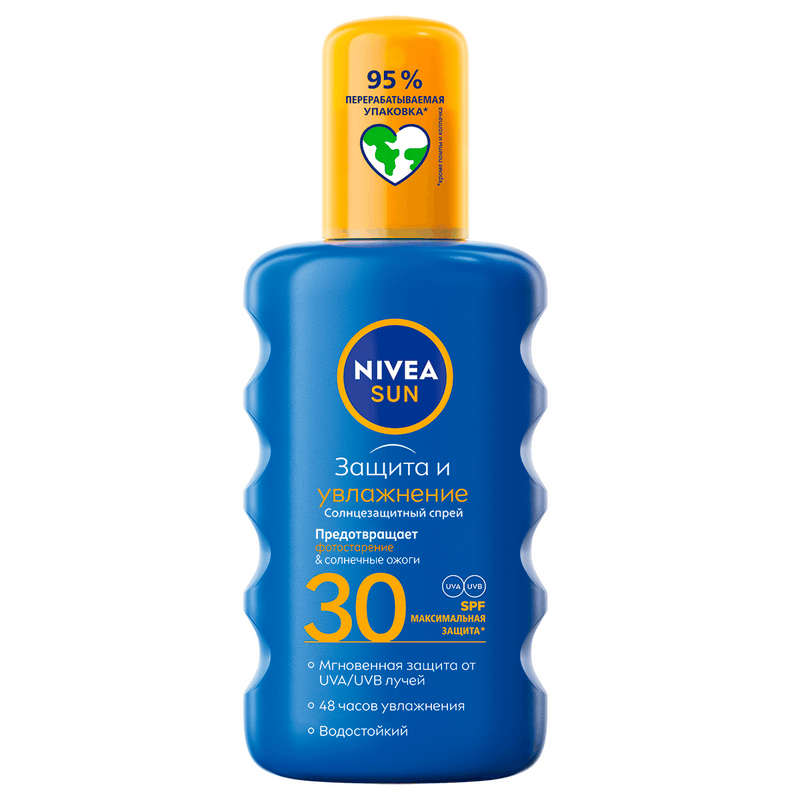 Изображение товара Nivea Sun Спрей солнцезащитный SPF 30 200 мл для защиты кожи от солнца