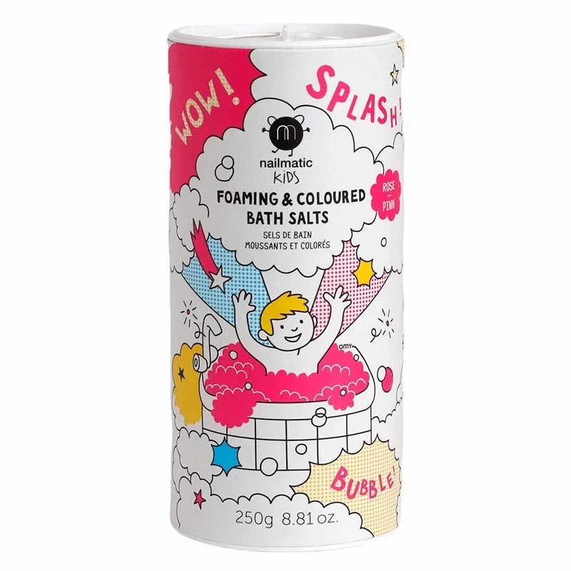 Изображение товара Соль-пена для ванны розовая 250 г Нэйлматик для расслабления и ухода за кожей