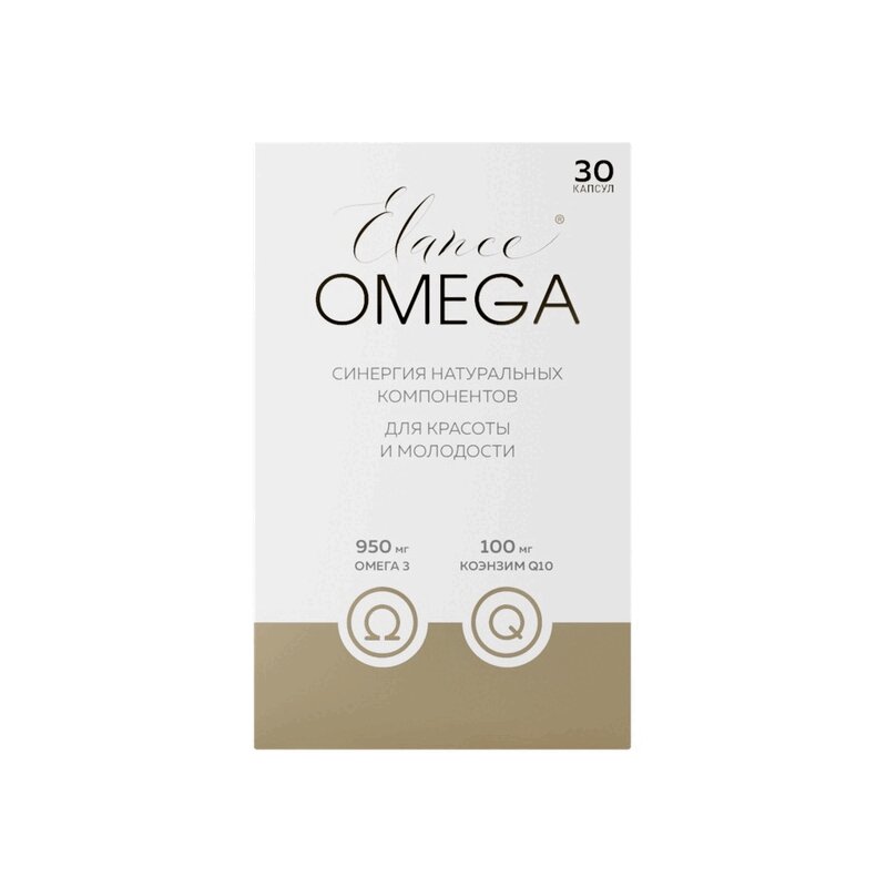 Изображение товара Капсулы Elance Омега 3 + Коэнзим Q10, 30 шт