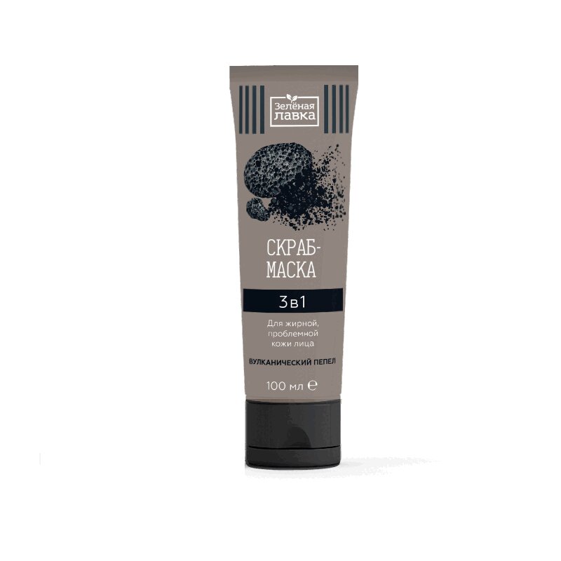 Изображение товара Зеленая Лавка Скраб-маска 3в1 вулканический пепел для проблемной кожи