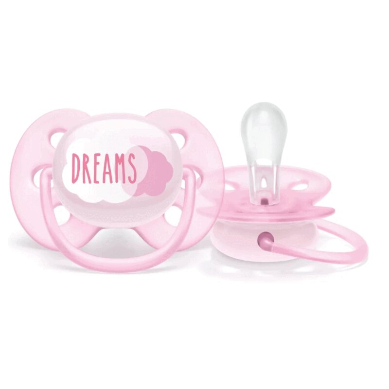 Изображение товара Пустышка Philips Avent Ultra Soft Dreams 0-6 мес с стерилизационным чехлом