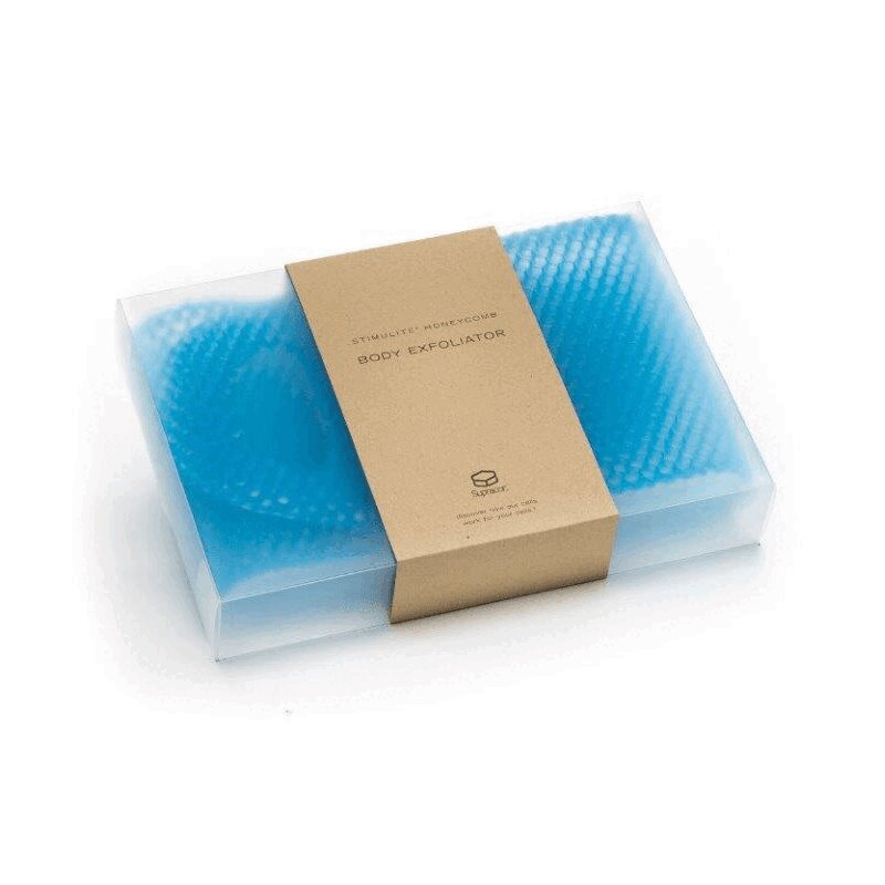 Изображение товара Мочалка Супракор Стимулайт с ручками голубая для тела ухода красоты