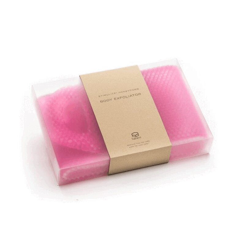 Изображение товара Мочалка с ручками Супракор Стимулайт пурпурный для ухода за кожей