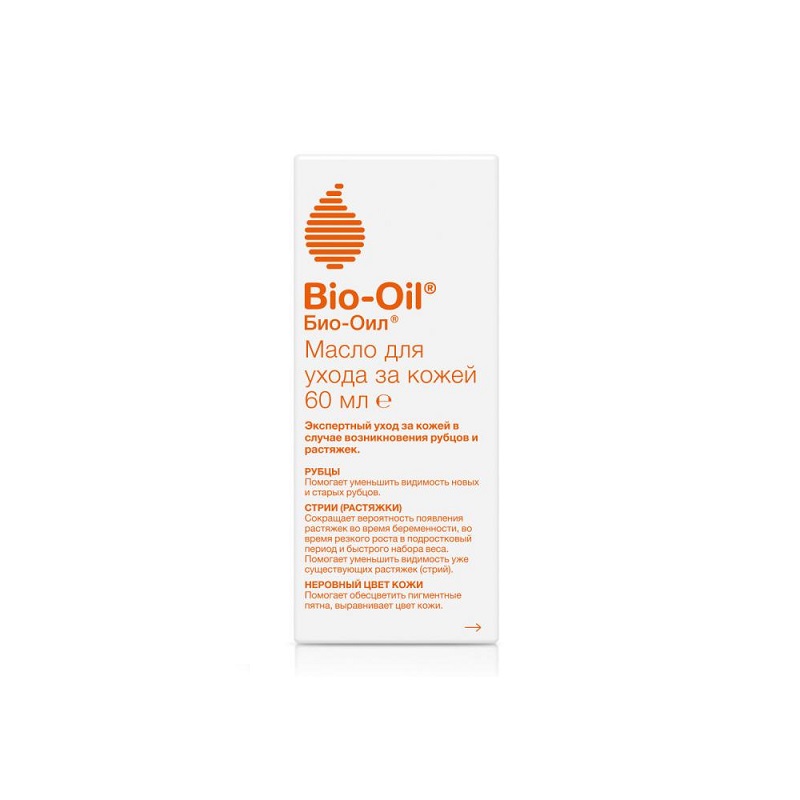 Изображение товара Bio-Oil Масло от шрамов и растяжек натуральное 60 мл для ухода за кожей