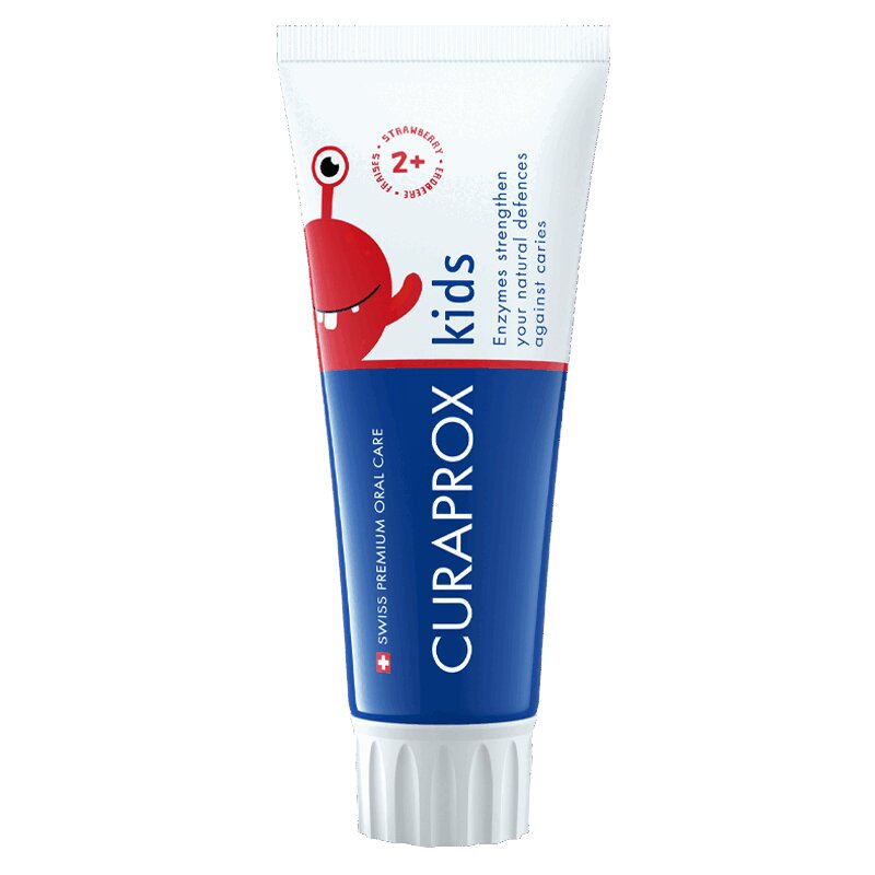 Изображение товара Детская зубная паста Curaprox Kids с клубничным вкусом, 60 мл