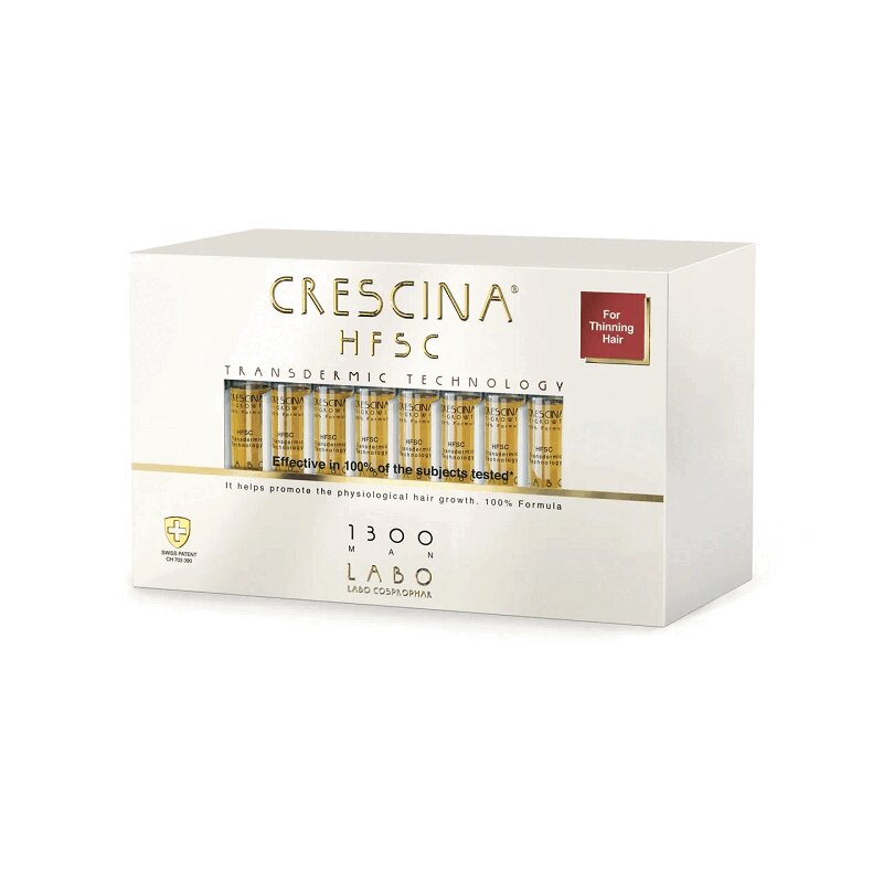 Изображение товара Crescina Transdermic HFSC 1300 Лосьон для стимуляции роста волос для мужчин 40 шт