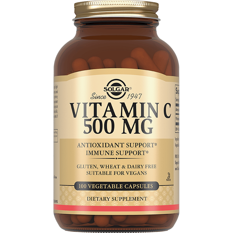 Изображение товара Витамин С 500 мг капсулы Солгар 100 шт для укрепления иммунитета и здоровья кожи