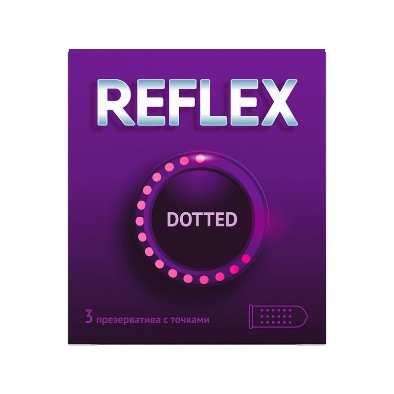 Изображение товара Reflex Dotted Презервативы с точками 3 шт натуральный латекс Англия
