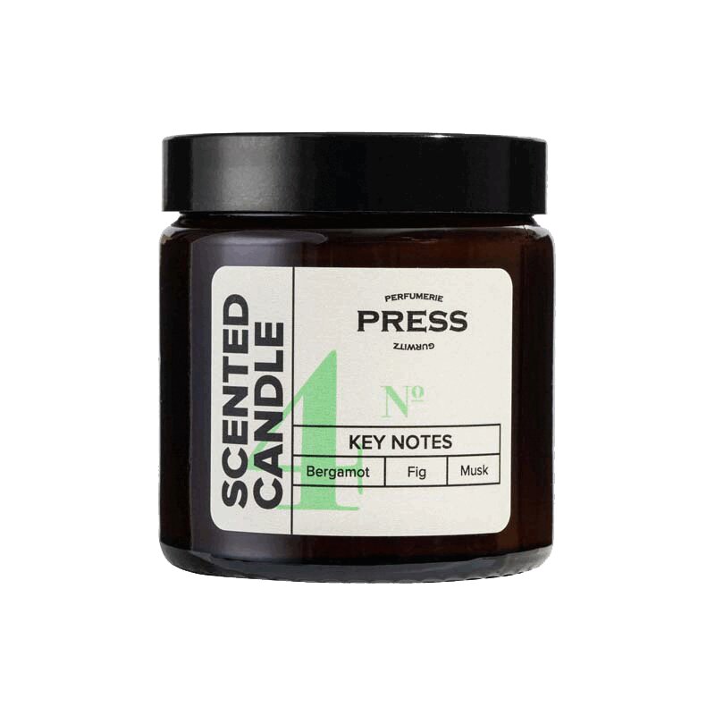 Изображение товара Ароматическая свеча PRESS GURWITZ №4 Бергамот-Инжир-Мускус 80 мл