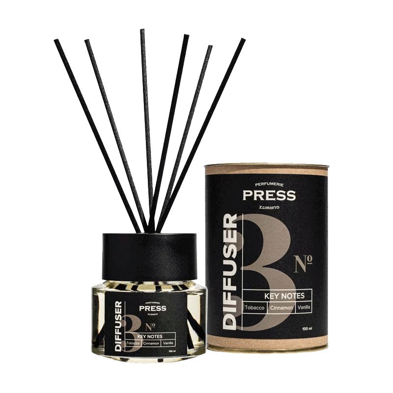 Изображение товара Диффузор ароматический Press Gurwitz с нотами табака корицы ванили - натуральный ароматизатор для д