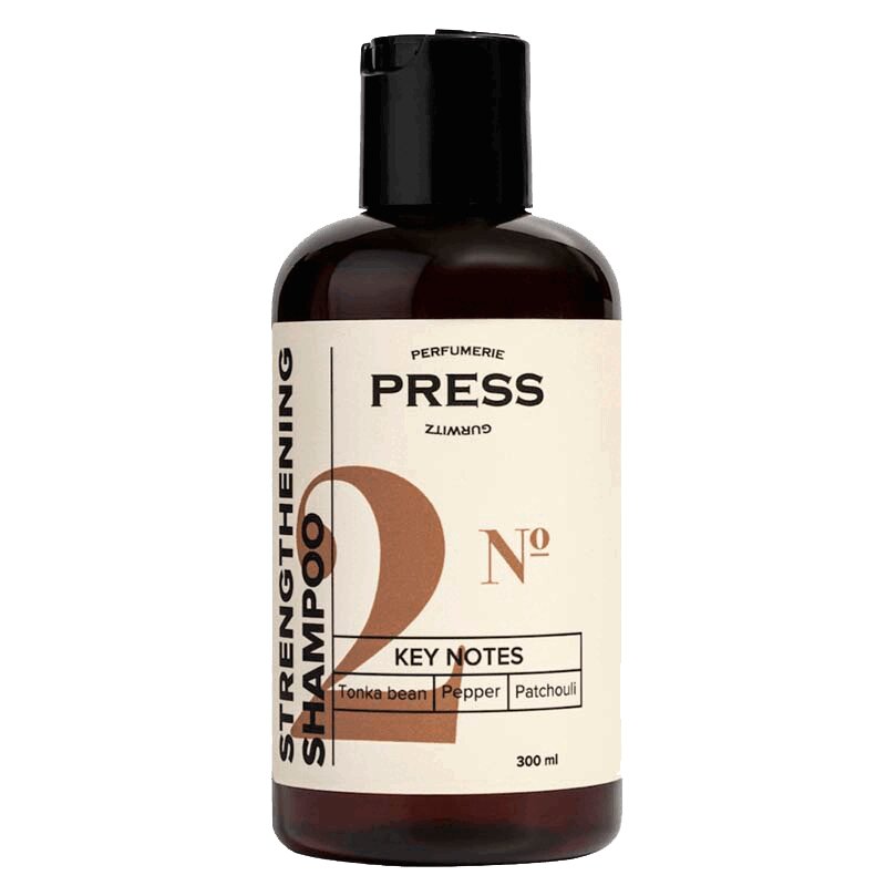 Изображение товара Укрепляющий бессульфатный шампунь Press Gurwitz №2 с протеинами и ароматом пачули