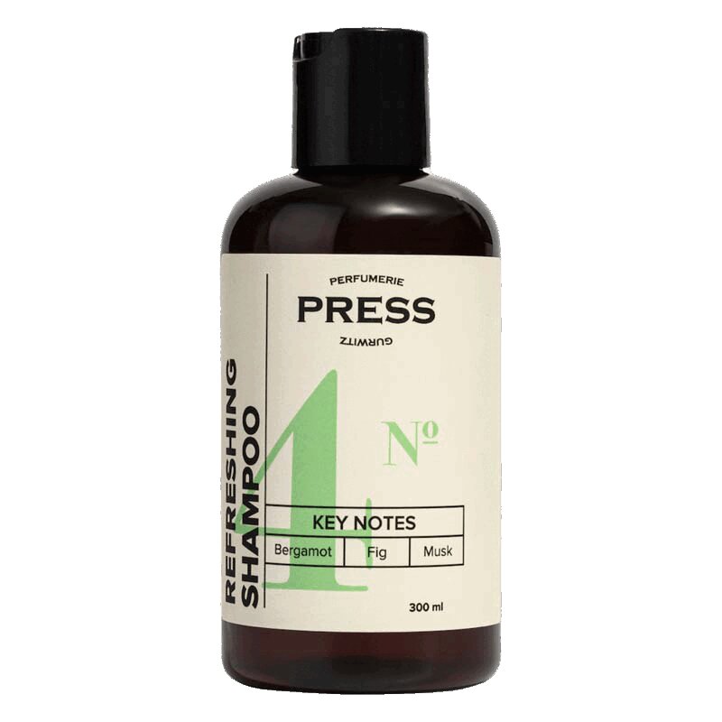 Изображение товара Освежающий шампунь Press Gurwitz №4 бергамот-инжир-мускус 300 мл