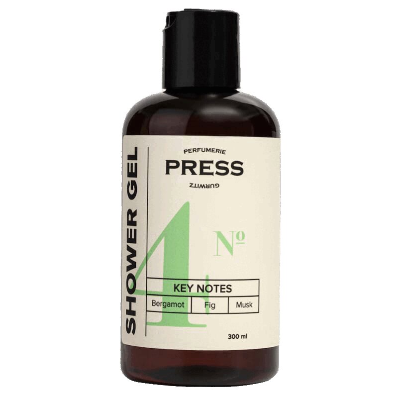 Изображение товара Гель для душа Press Gurwitz Парфюмери №4 Бергамот-Инжир- Мускус 300 мл