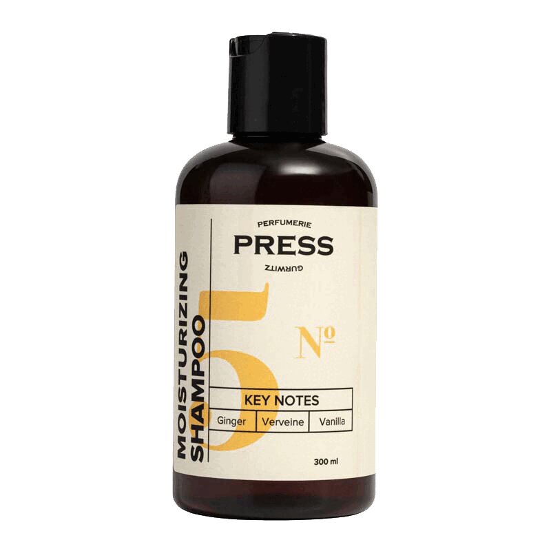 Изображение товара Бессульфатный шампунь Press Gurwitz №5 Имбирь Ваниль Вербена 300 мл натуральный уход