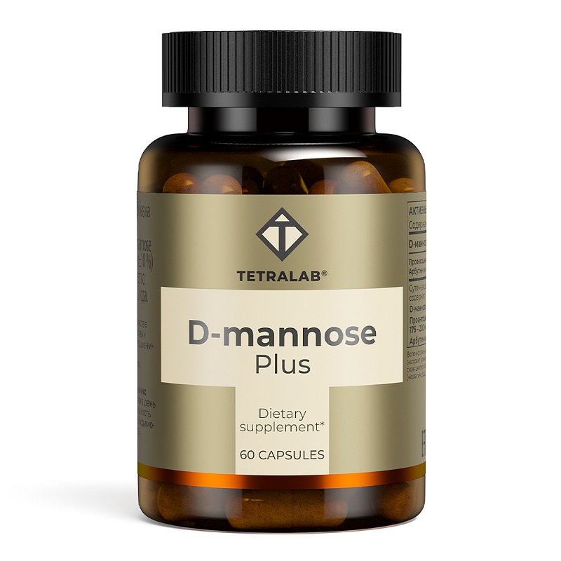 Изображение товара Tetralab Д-Манноза Плюс капсулы 60 шт - профилактика мочевых инфекций