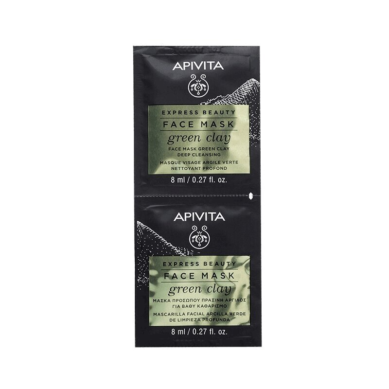 Изображение товара Маска для лица Зеленая глина саше 8 мл 2 шт Апивита