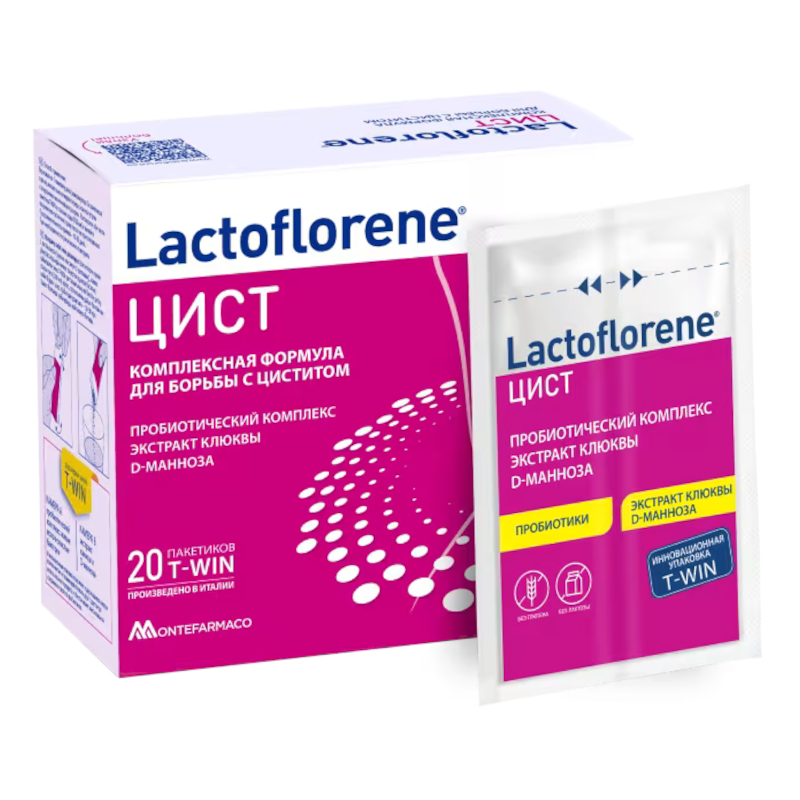 Изображение товара Lactoflorene ЦИСТ порошок для борьбы с циститом и поддержания мочевого пузыря 20 шт