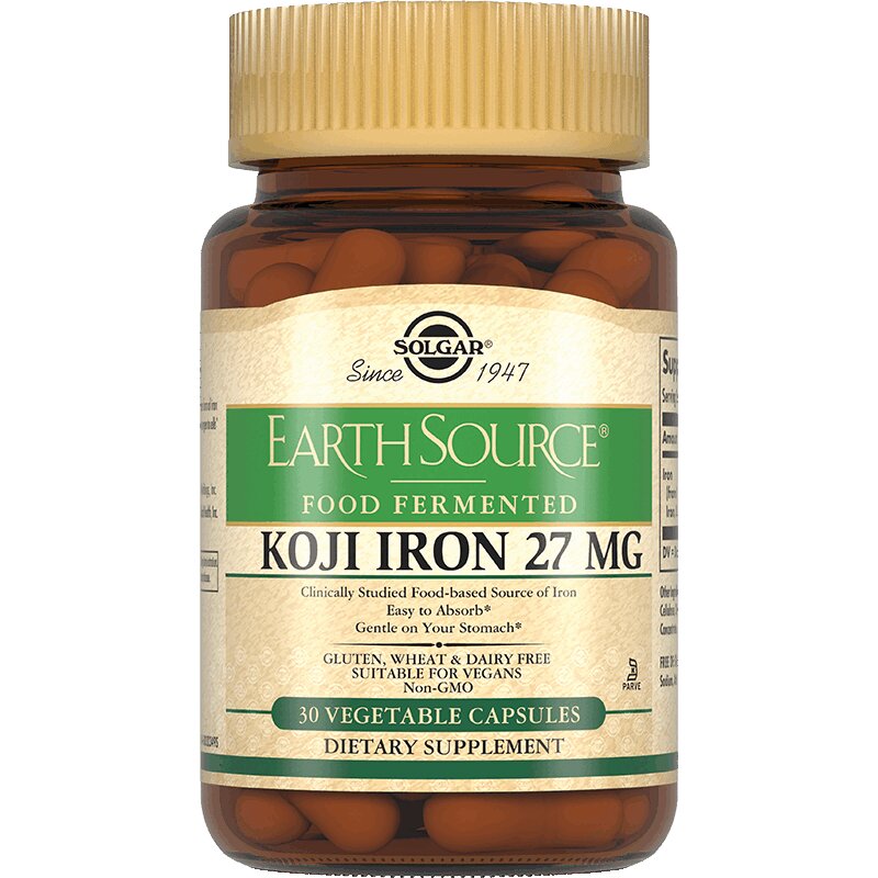 Изображение товара Solgar Железо 27 мг в ферментированной культуре Коджи капсулы 30 шт