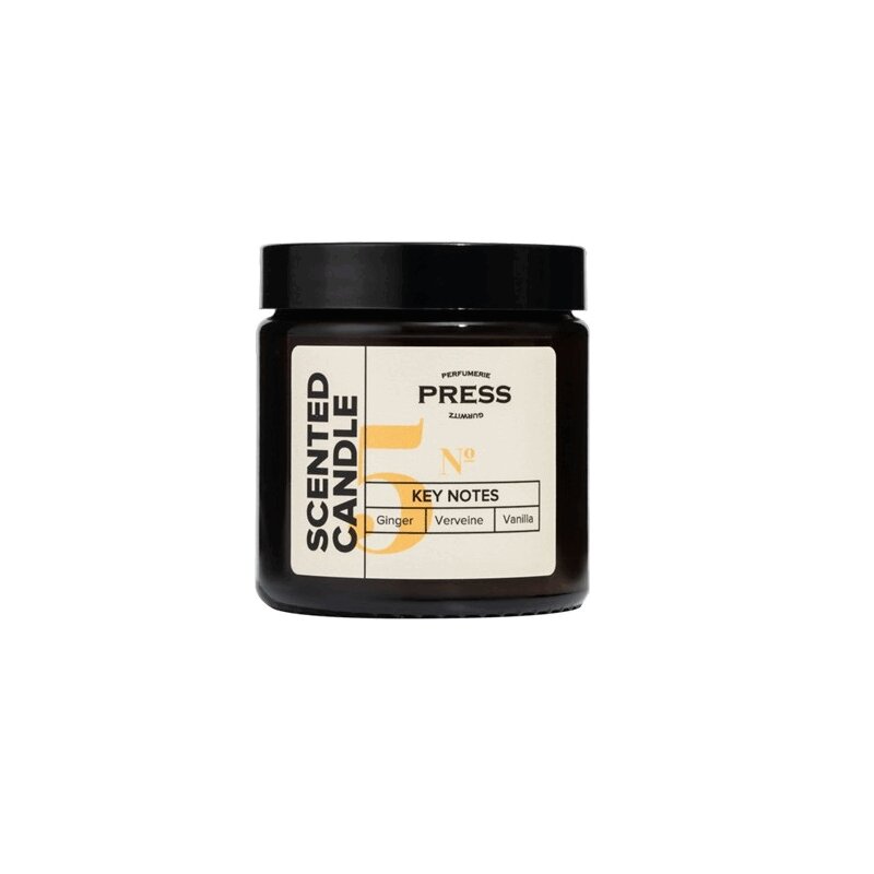 Изображение товара Ароматическая свеча Press Gurwitz №5 с нотами имбиря ванили вербены 1 шт