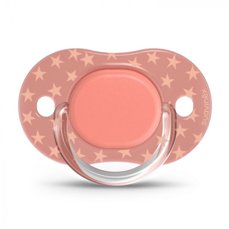 Изображение товара Совинекс Бэйсикс Пустышка с физиологической силиконовой соской 0-6 мес. Розовая, 2 шт