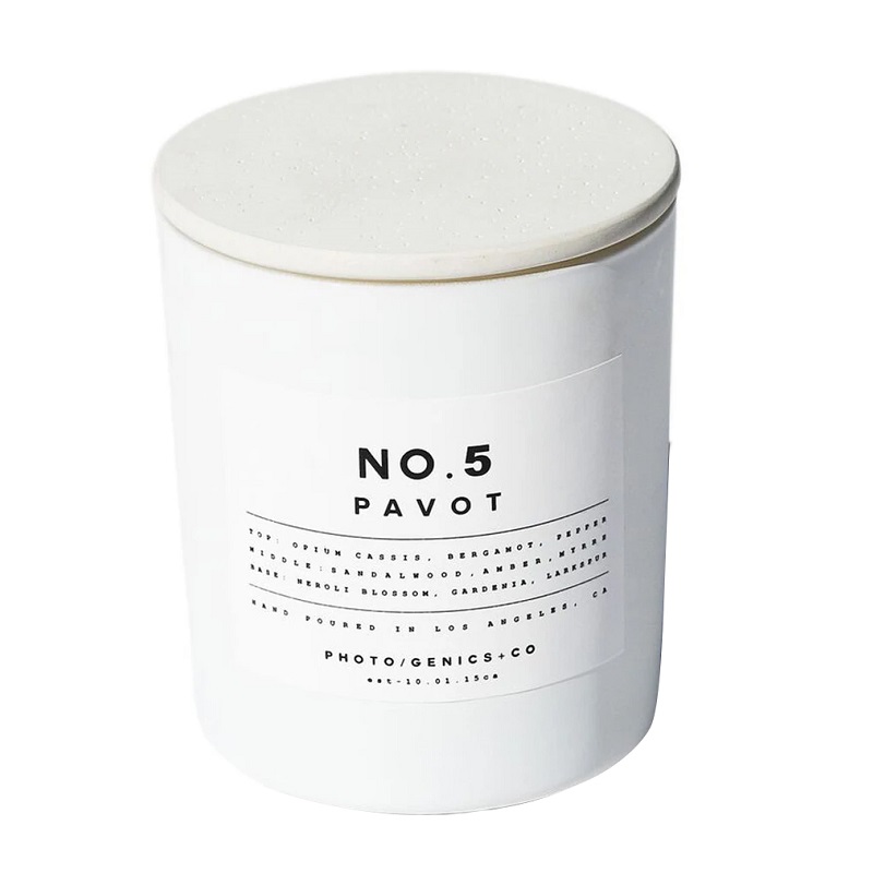 Изображение товара Парфюмированная свеча Photo/Genics+Co No 5 Pavot 230 г в стеклянной вазе