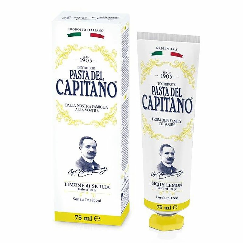 Изображение товара Паста для зубов Pasta del Capitano 1905 Сицилийский Лимон 75 мл натуральная и освежающая