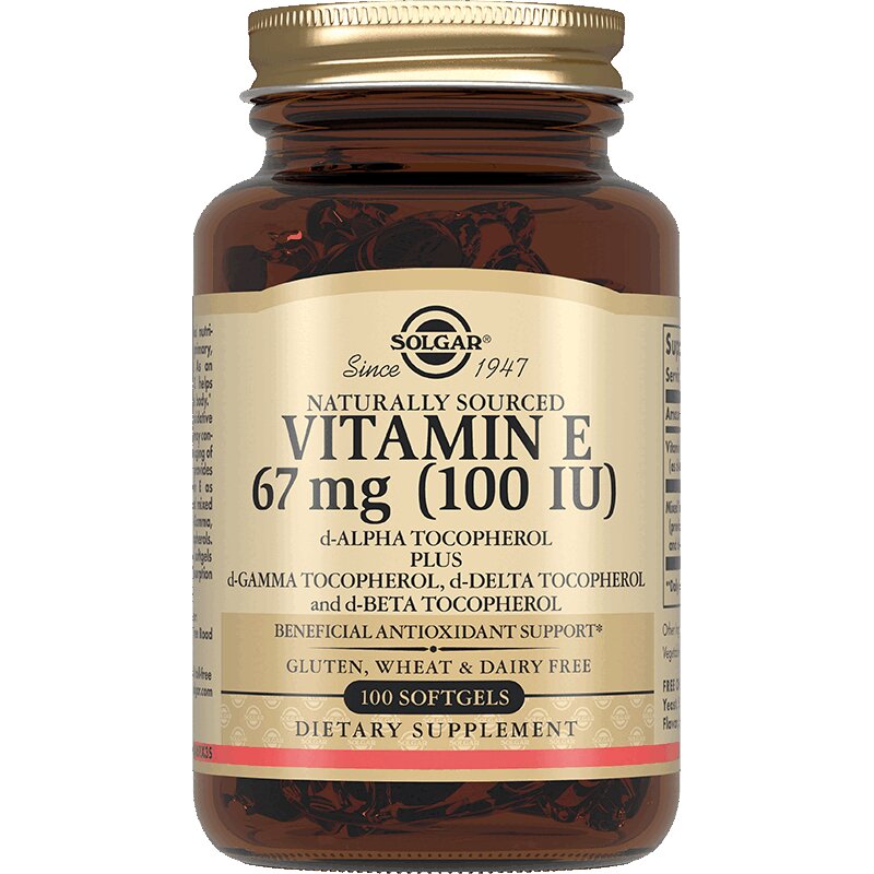Изображение товара Витамин Е 100 МЕ капсулы 100 шт Солгар - мощный антиоксидант для здоровья
