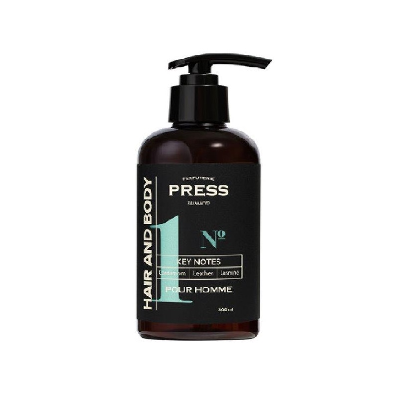 Изображение товара Парфюмерия Press Gurwitz шампунь-гель 2 в 1 для волос и тела 300 мл Кардамон Жасмин натуральный ухо