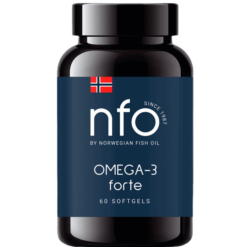 Изображение товара NFO Омега-3 Форте капсулы 60 шт - натуральный рыбий жир для здоровья сердца и иммунитета